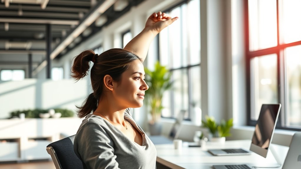 desk stretching for relief