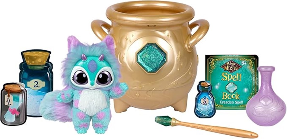 interactive plush cauldron