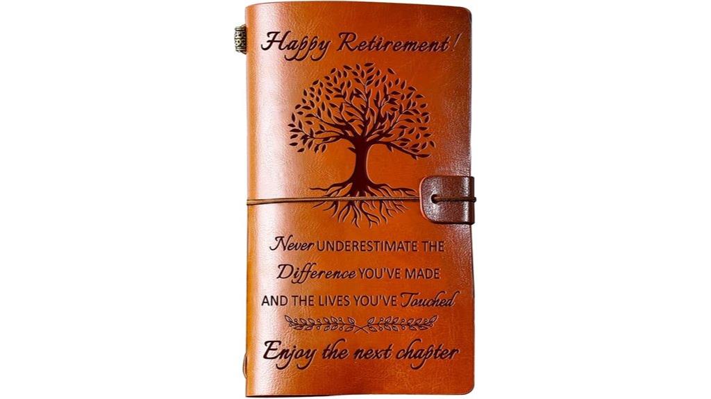 leather travel journal gift