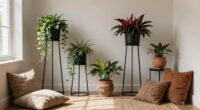 decorative plant stand arrangement