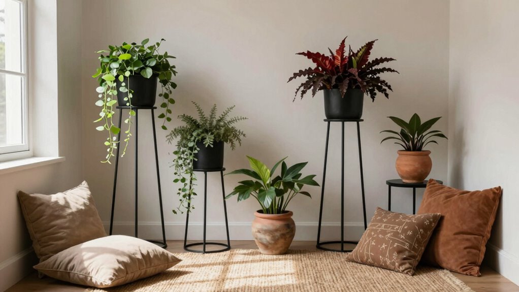 decorative plant stand arrangement