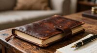 handwritten leather journal therapy