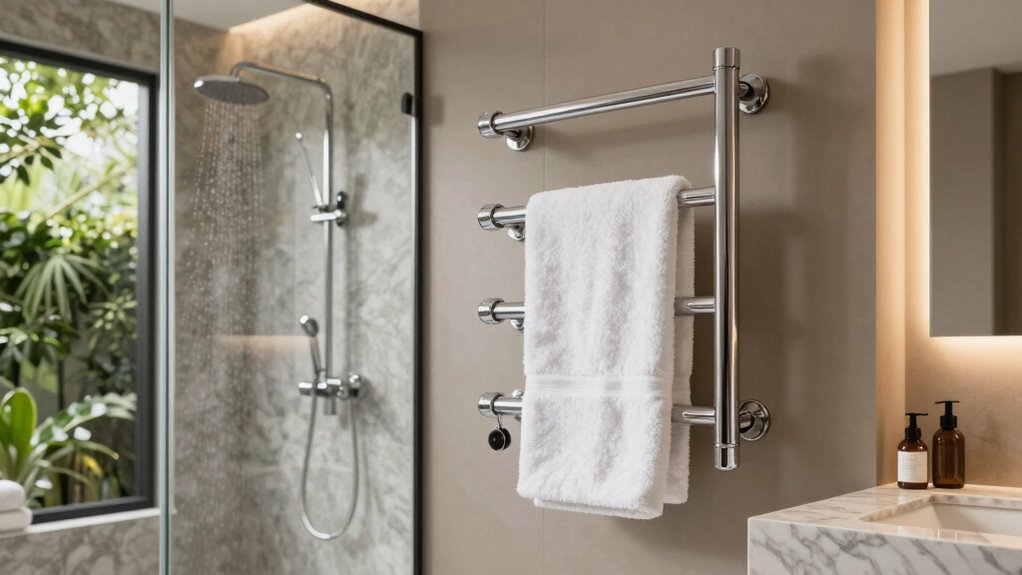 luxurious bathroom towel warmers