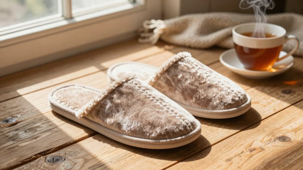 luxury slippers enhance grounded comfort