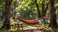 relaxed outdoor camping experience