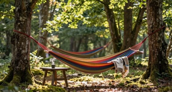 relaxed outdoor camping experience