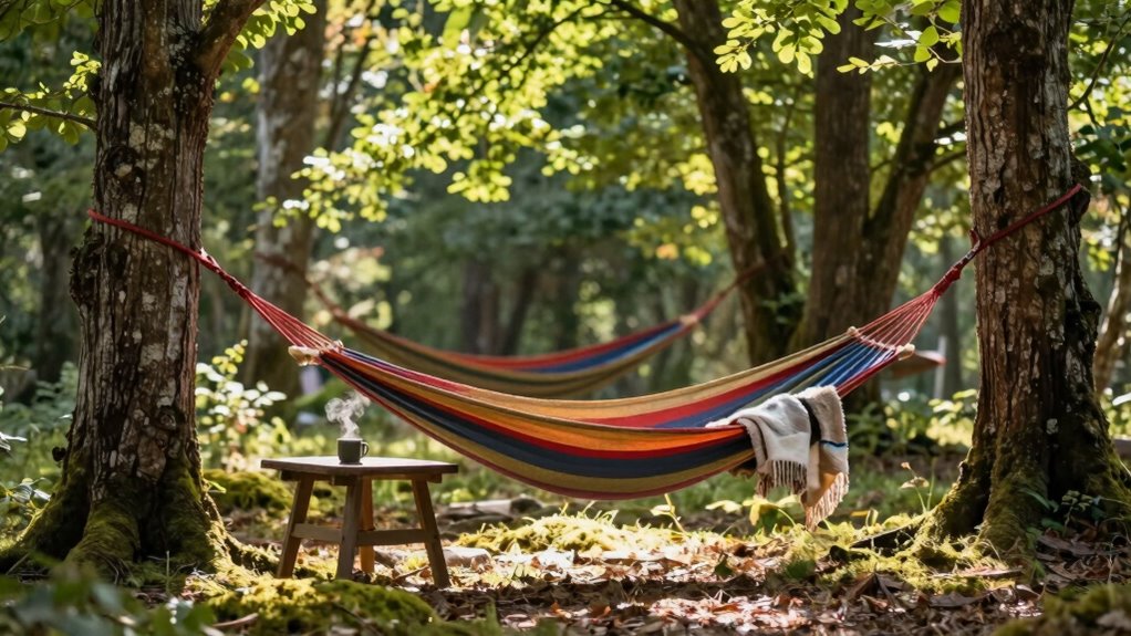 relaxed outdoor camping experience